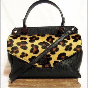 Nwot Luana Ferracuti Italian Leather Satchel Bag Purse Made In Italy
